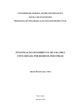 investiga&ccedil;&atilde;o geoambiental de uma &aacute;rea contaminada - Web