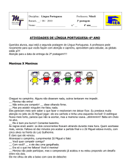 ATIVIDADES DE L&Iacute;NGUA PORTUGUESA-4&ordm; ANO Meninas X