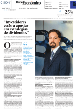 &ldquo;Investidores est&atilde;o a apostar em estrat&eacute;gias de