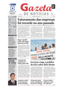 Faturamento das empresas foi recorde no ano passado