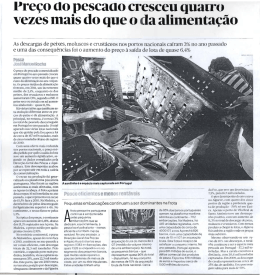 Preço do pescado cresceu quatro