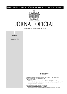 JORNAL OFICIAL - Governo Regional da Madeira