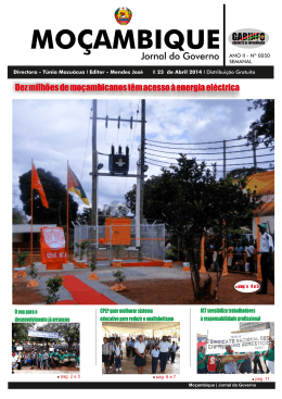 JM 16 de Abril de 2014 - Portal do Governo de Moçambique