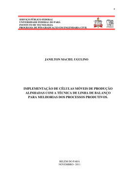 implementa&ccedil;&atilde;o de c&eacute;lulas m&oacute;veis de produ&ccedil;&atilde;oalinhadas