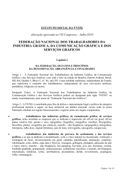 ESTATUTO SOCIAL DA FNTIG - FNTIG