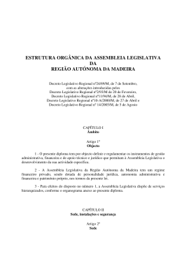Estrutura - Assembleia Legislativa da Regi&atilde;o Aut&oacute;noma da Madeira