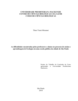 As dificuldades encontradas pelos professores e