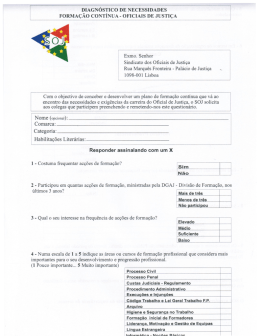 Diagn&oacute;stico das necessidades de forma&ccedil;&atilde;o