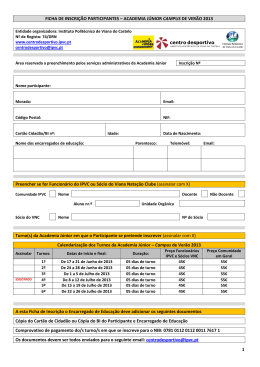 Ficha de Inscri&ccedil;&atilde;o pdf