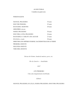 AS DOUTORAS Com&eacute;dia em quatro atos PERSONAGENS