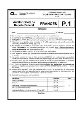 Auditor-Fiscal da Receita Federal FRANCÊS P.1