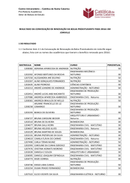 Resultado da Convoca&ccedil;&atilde;o de Renova&ccedil;&atilde;o da Bolsa Proestudante