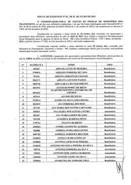 85/2015 - Minist&eacute;rio dos Transportes