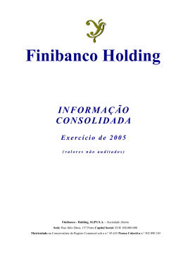 Holding, SGPS S.A. informa sobre resultados do exerc&iacute;cio