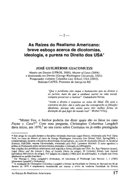 As Raízes do Realismo Americano: breve esboço acerca
