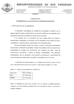 Portária n. 002/2011 - Anexo I