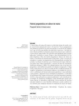 Fatores progn&oacute;sticos em c&acirc;ncer de mama
