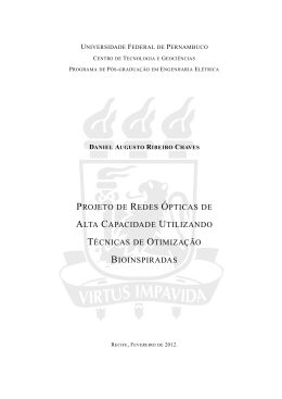 projeto de redes &oacute;pticas de alta capacidade utilizando t&eacute;cnicas de