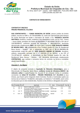 contrato 090/2015 - Prefeitura Municipal Chapadão do Céu/Go