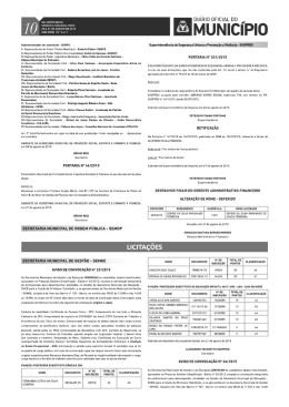 AVISO DE CONVOCAÇÃO Nº 23/2015