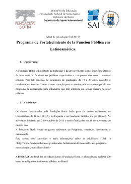 Programa de Fortalecimiento de la Función Pública em