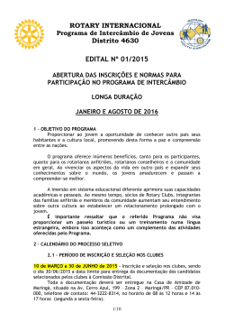 Edital 01/2015 - Interc&acirc;mbio Rotary
