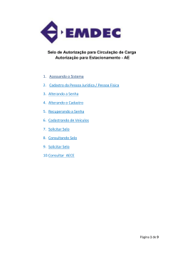Selo de Autoriza&ccedil;&atilde;o para Circula&ccedil;&atilde;o de Carga Autoriza&ccedil;&atilde;o para