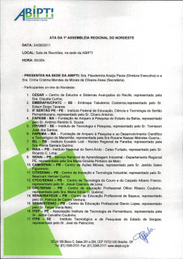 ATA DA1a ASSEMBLÉIA REGIONAL DO NORDESTE DATA: 24