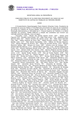 poder judici&aacute;rio tribunal regional do trabalho