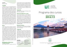 Programa dos cursos