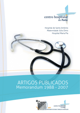 ARTIGOS PUBLICADOS - Centro Hospitalar do Porto