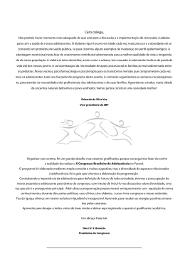 X Congresso Brasileiro de Adolesc&ecirc;ncia
