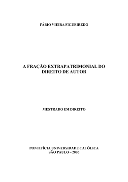 f&aacute;bio vieira figueiredo a fra&ccedil;&atilde;o extrapatrimonial do direito de autor