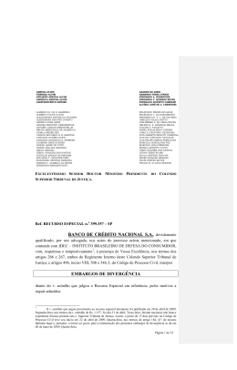 Embargos de Diverg&ecirc;ncia