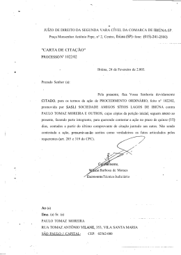 "CARTA DE CITA&Ccedil;&Atilde;O" PROCESSO N&deg; 1022/02