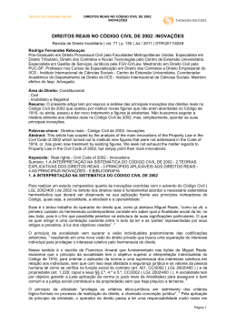 direitos reais no c&oacute;digo civil de 2002