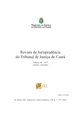 Revista de Jurisprud&ecirc;ncia - Tribunal de Justi&ccedil;a do Estado do Cear&aacute;