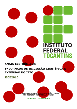 anais eletr&ocirc;nicos 1&ordf; jornada de inicia&ccedil;&atilde;o cient&iacute;fica e extens&atilde;o do ifto