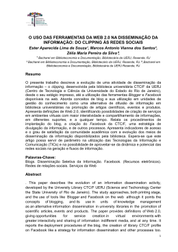 a trajet&oacute;ria do clipping impresso a utiliza&ccedil;&atilde;o da web 2