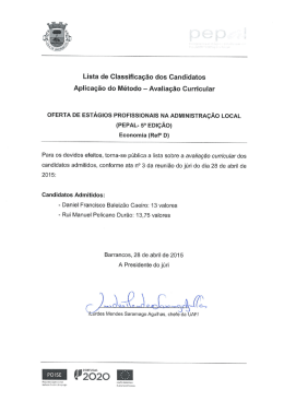 Método - Avaliação Curricular