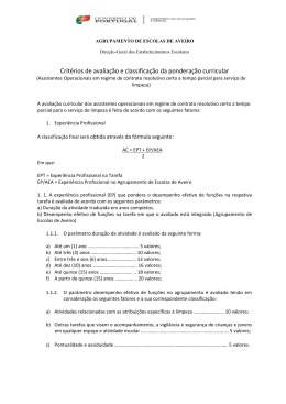 Critérios - Agrupamento de Escolas de Aveiro