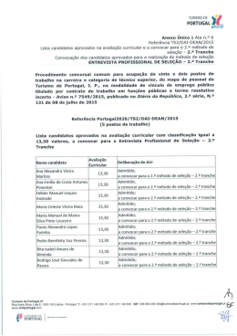 TURISMO DE ,l - Turismo de Portugal