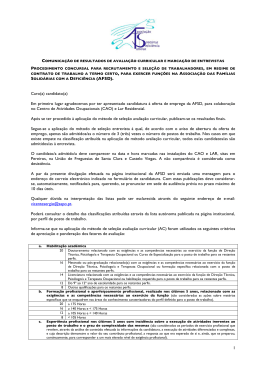 avalia&ccedil;&atilde;o curricular e marca&ccedil;&atilde;o de entrevista