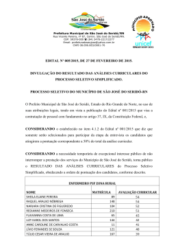 EDITAL 005-2015- Resultado Final Curriculum