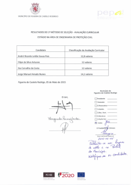 RESULTADOS DO 1g M&Eacute;TODO DE SELE&Ccedil;&Atilde;O