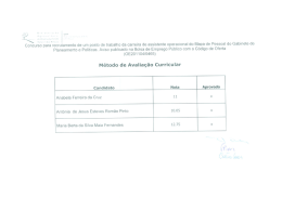 Método de Avaliação Curricular