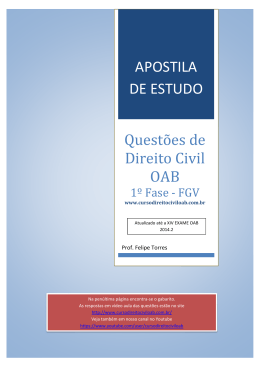 APOSTILA DE ESTUDO Quest&otilde;es de Direito Civil OAB