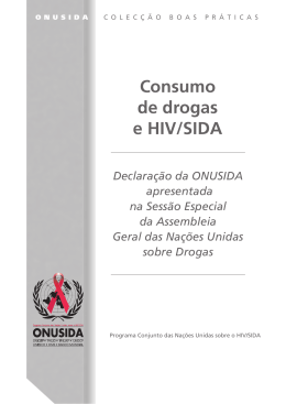 Consumo de Droga e SIDA