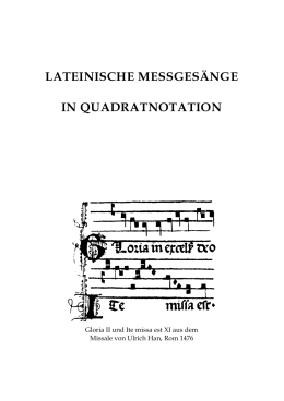 Lateinische Messges&auml;nge
