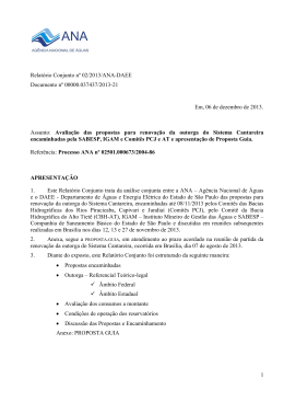 1 Relat&oacute;rio Conjunto n&ordm; 02/2013/ANA